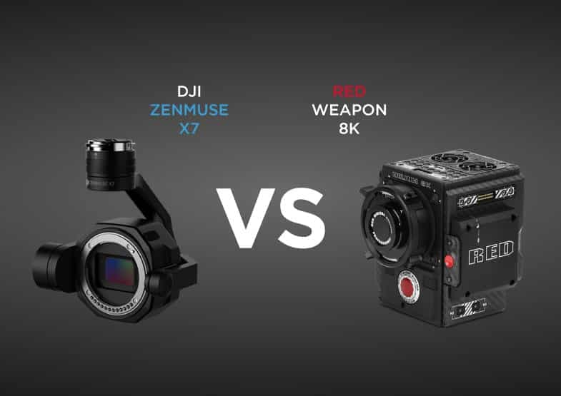 DJI Zenmuse X7 vs RED Weapon 8k