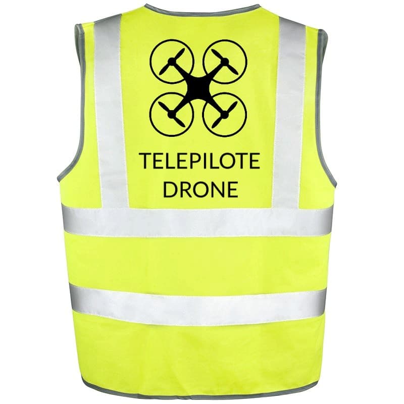 gilet fluo telepilote drone