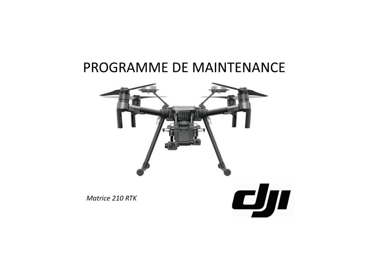 Programme de maintenance DJI 210 RTK