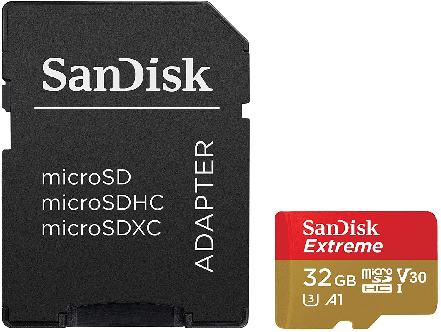 Carte microSD SanDisk Extreme 32Go + Adaptateur SD