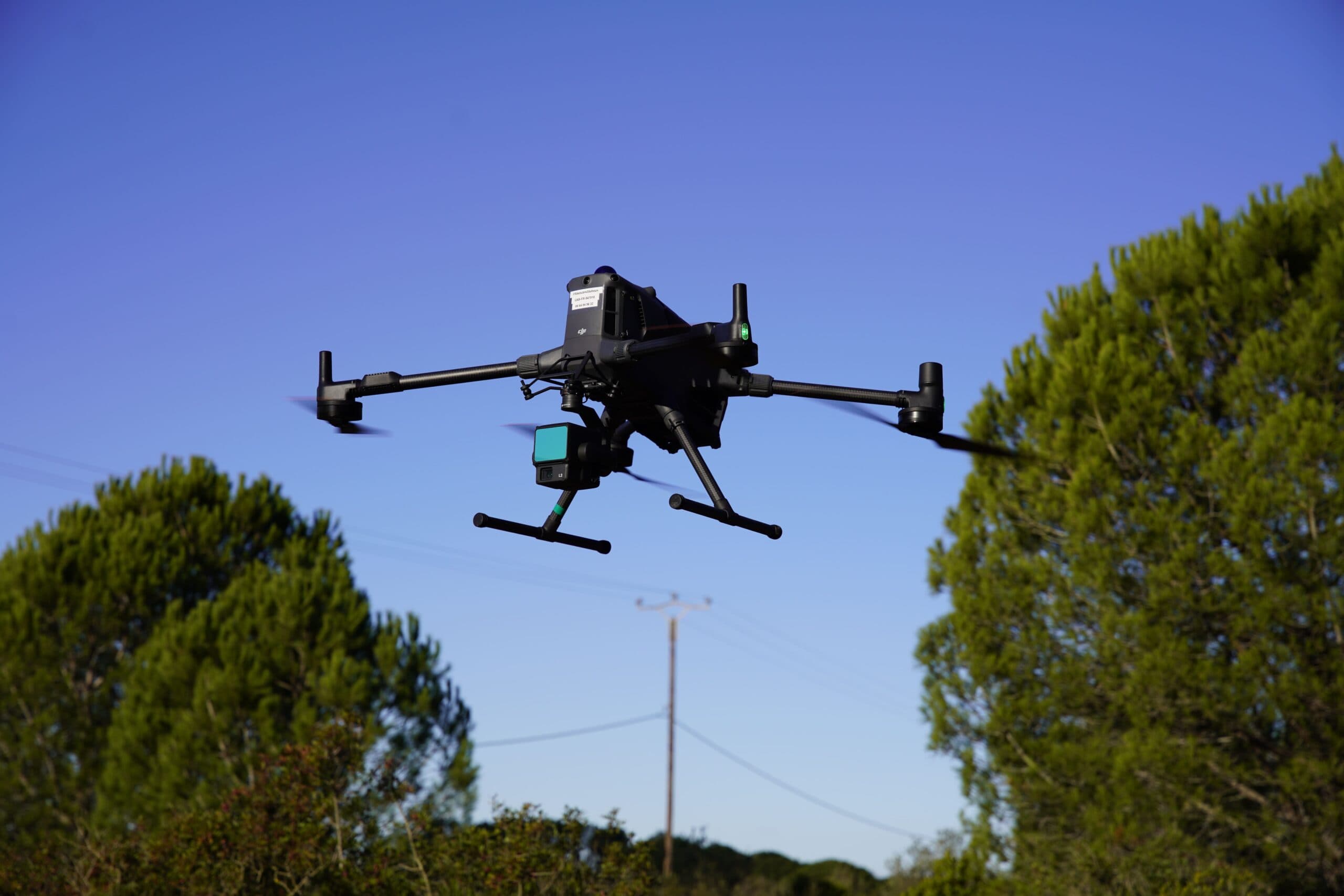 Drone survolant la forêt