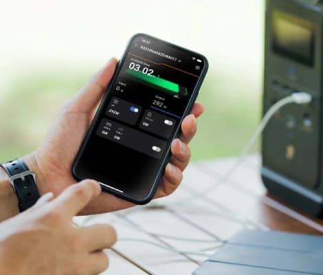 station-de-charge-delta-2-ecoflow-vue-téléphone